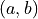 (a,b)