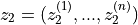 z_2=(z_2^{(1)}, ..., z_2^{(n)})
